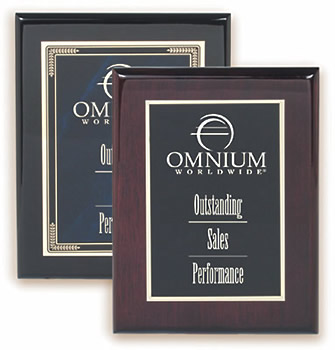 Piano Finish Plaques (Black or Rosewood)